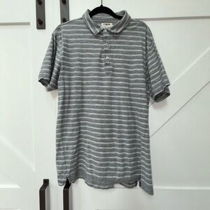 Linksoul Gray and White Casual Button Down Shirt